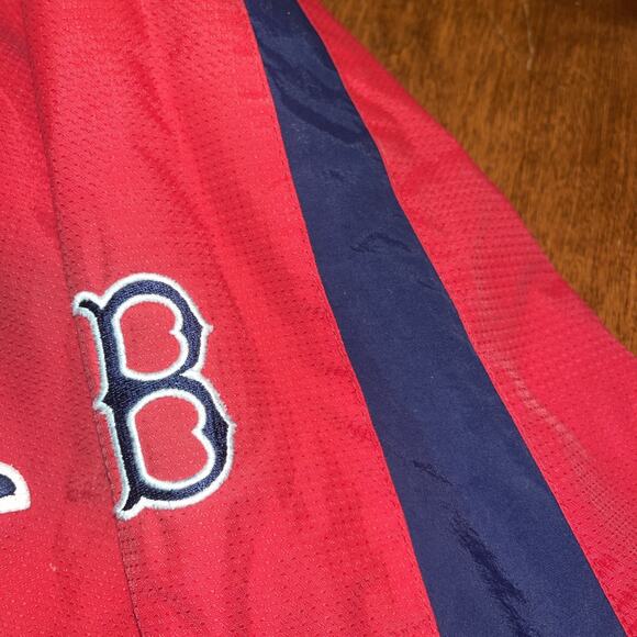 Majestic Authentic Boston Red Sox 1/4 Zip Pullover Dug Out Jacket Mens M Note - Picture 6 of 6